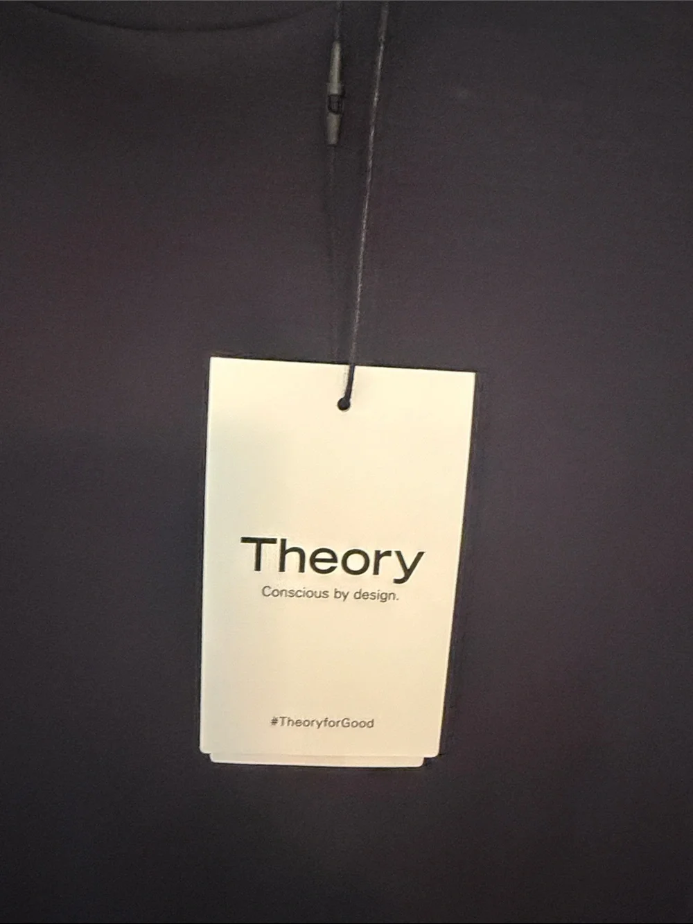 Theory Black Short-Sleeve Drop-Waist Mini Dress